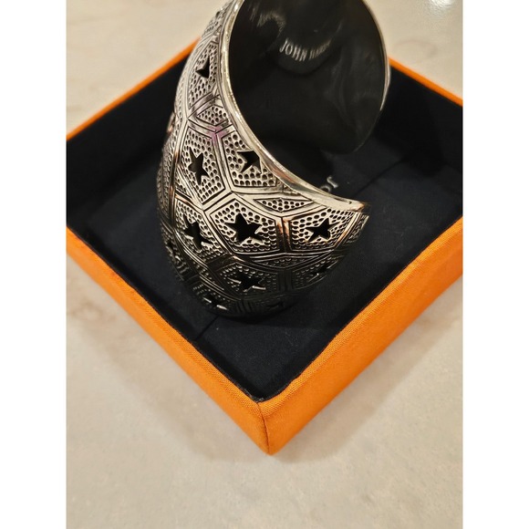 John Hardy Cuff Bracelet for a COWBOYS FAN Star Cutout Wide Band Sterling Silver - Picture 9 of 16